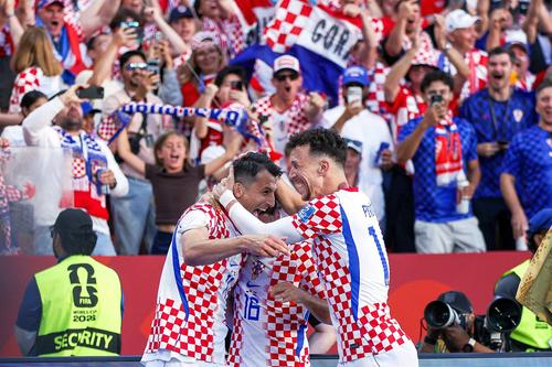 Croația, sărbătorind golul lui Ante Budimir / foto: Imago Images