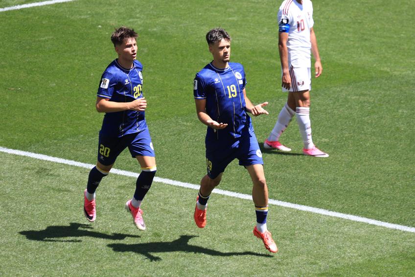Kerim Alajbegovic, celebrând reușita sa din meciul cu Qatar / foto Ionuț Iordache (GSP)