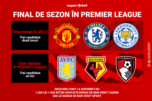 Cine merge în Liga Campionilor? Cine rămâne în Premier League? Acestea sunt principalele două „teme” pentru ultima etapă din Anglia