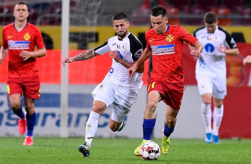 În partida tur din play-off, FCSB și Gaz Metan au remizat, scor 2-2