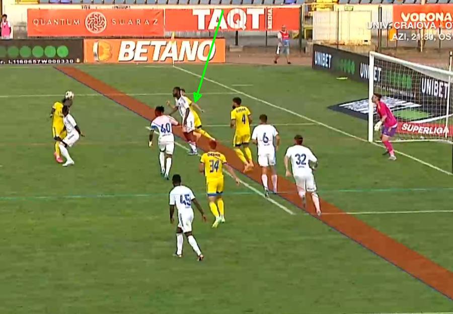 Gicu Grozavu, în ofsaid / FOTO: Captură TV @Orange Sport 1 Faza care i-a băgat pe toți în ceață » De ce a fost anulat golul marcat în prelungiri la Botoșani - Petrolul