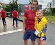 Rafael Nadal și Bernadette Szocs, în Satul Olimpic / Sursă foto: Facebook@ Tenis de Mesa from Sevilla