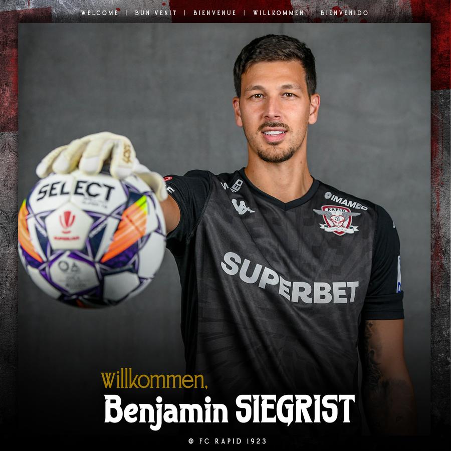 Benjamin Siegrist a semnat cu Rapid, foto: Facebook FC Rapid 1923 Dan Șucu i-a făcut pe plac lui Neil Lennon! Rapid a transferat încă un jucător: „Bine ai venit!”