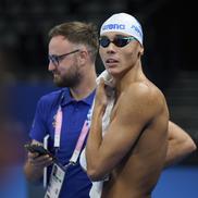 David Popovici la antrenamente în La Defense Arena FOTO Raed Krishan