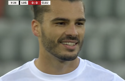 A râs prea devreme! Cum a fost surprins Karlo Muhar înainte de penalty-ul ratat în Lugano - CFR Cluj