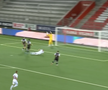 Louis Munteanu a obținut un penalty în Lugano – CFR Cluj // FOTO: Captură PrimaSport
