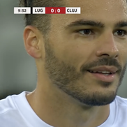 Karlo Muhar a ratat un penalty în Lugano – CFR Cluj // FOTO: Captură PrimaSport