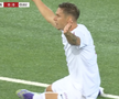 Louis Munteanu a obținut un penalty în Lugano – CFR Cluj // FOTO: Captură PrimaSport
