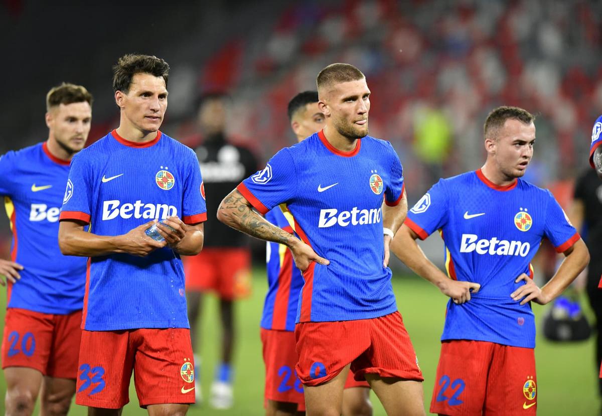 Imagini de la finalul meciului FCSB - Auda