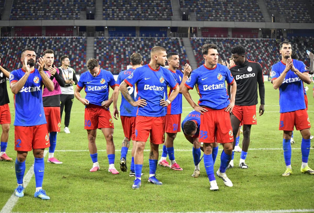 Imagini de la finalul meciului FCSB - Auda