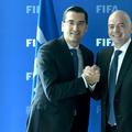 Președintele FIFA, Gianni Infantino, și șeful Federației Române de Fotbal, Răzvan Burleanu / Foto: frf.ro