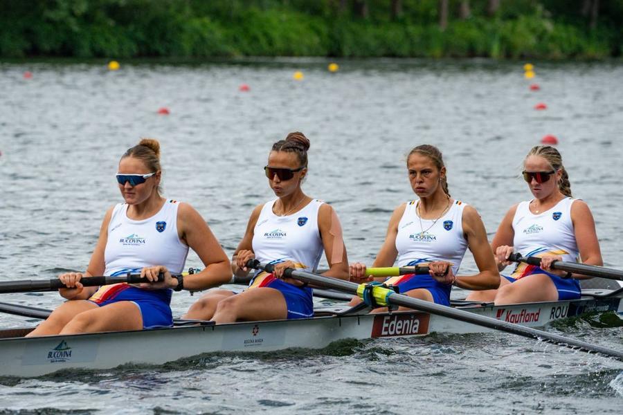 Bronz tricolor la dublu rame masculin la Campionatele Mondiale de canotaj tineret de la Duisburg, singura distincție în prima zi a finalelor