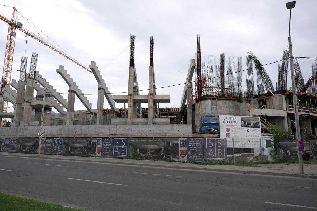 Cum arată lucrările la noua Sală Polivalentă din Craiova