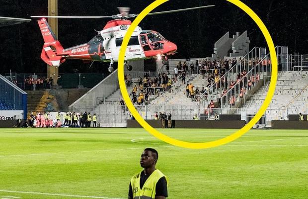 Un fan al lui Dynamo Dresda a căzut de la 6 metri şi e în stare gravă!