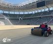 Pe stadionul din Ghencea se montează gazonul // foto: Facebook @ CNI