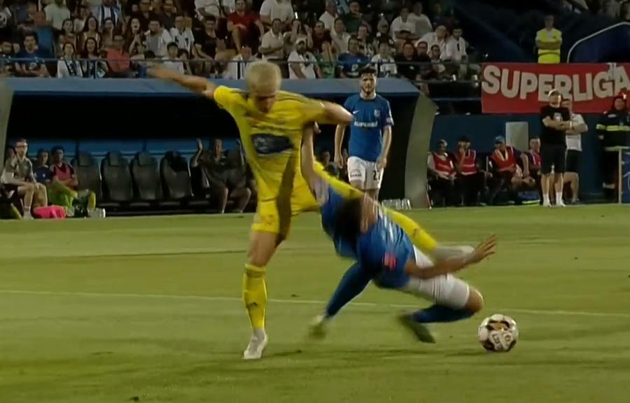 FOTO: Captură TV @Pro Arena Budescu, sclipitor în drumul „Regelui” spre grupele Conference League » Farul revine fantastic cu HJK și e la 90 de minute de istorie