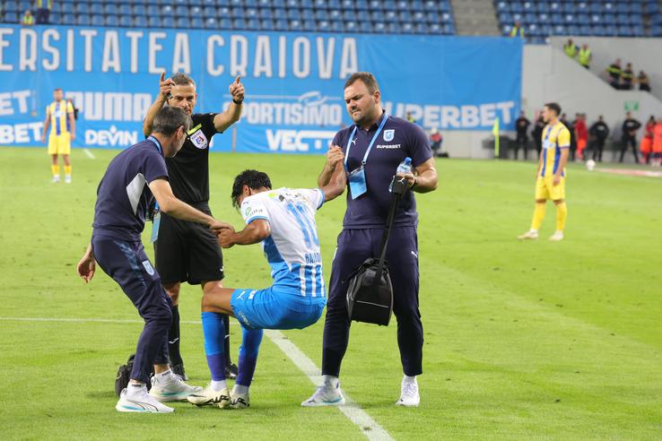 Accidentarea lui Baiaram în Craiova - Petrolul / FOTO: Ionuț Iordache (GSP.ro)