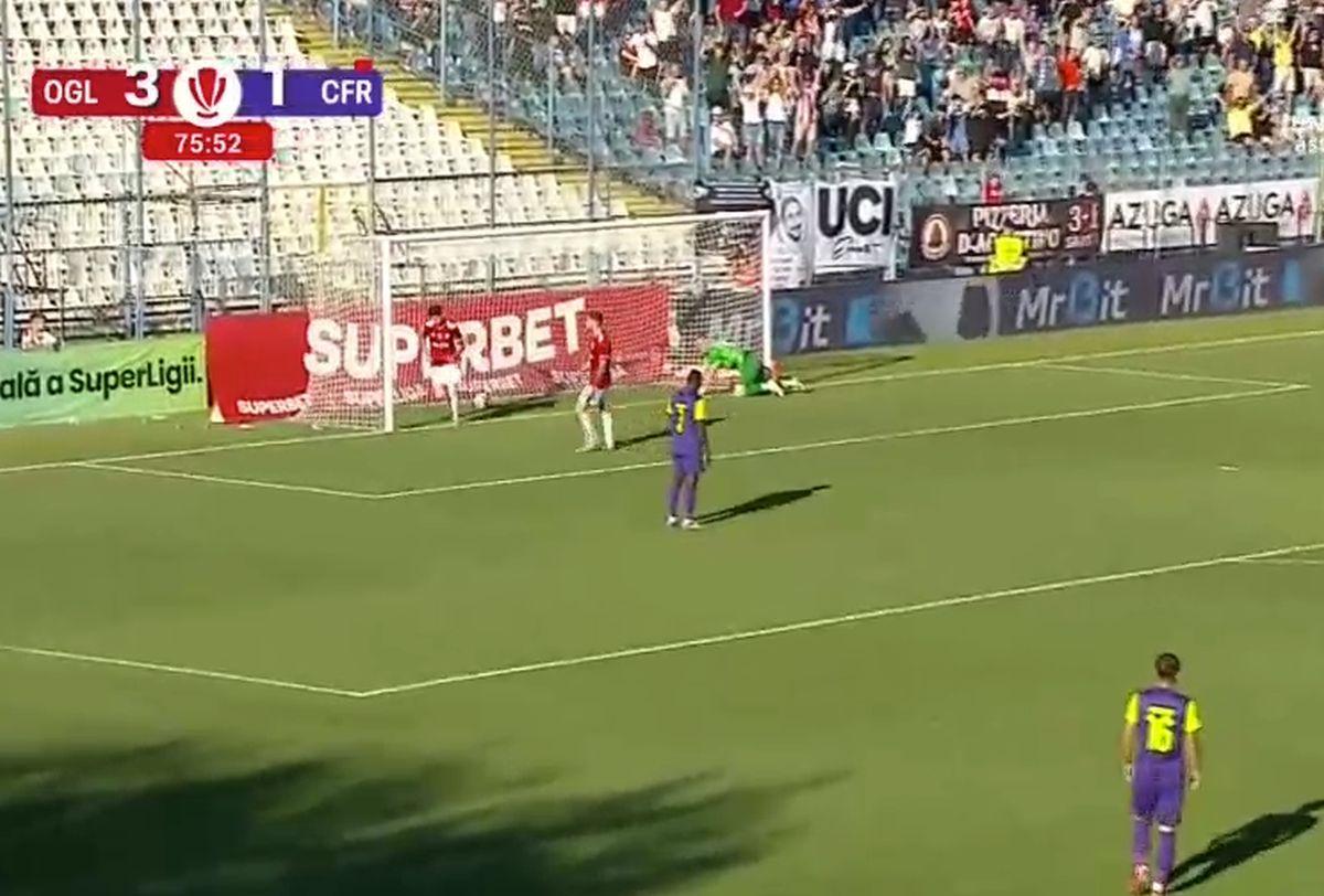 Oțelul Galați - CFR Cluj, gafă la golul de 4-1