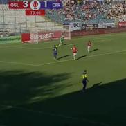 Oțelul Galați - CFR Cluj, gafă la golul de 4-1 / FOTO: Captură TV @Prima Sport 1