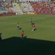 Oțelul Galați - CFR Cluj, gafă la golul de 4-1 / FOTO: Captură TV @Prima Sport 1