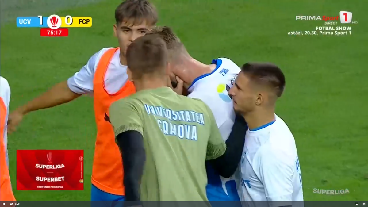 Mirel Rădoi, criză de nervi în Craiova - Petrolul » Momente uluitoare: a dat cu pumnii în banca de rezerve