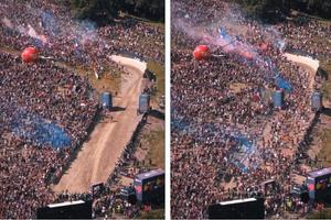 Imagini fabuloase din weekend » Un potop de fani copleșește muntele la un eveniment sportiv