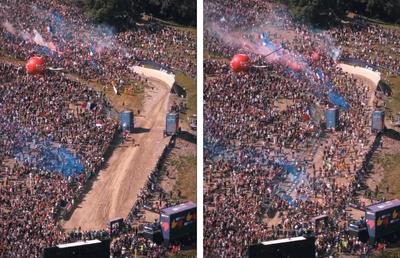 Imagini fabuloase din weekend » Un potop de fani copleșește muntele la un eveniment sportiv