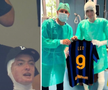 Leonardo Bove a primit în spital un tricou nerazzurro cu nr. 9 de la vicepreședintele Javier Zanetti