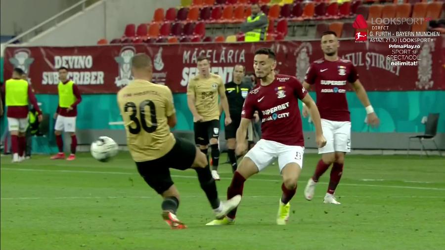 FOTO: Captură @look Sport Prestație dezastruoasă a lui Andrei Antonie, în Rapid - FC Voluntari: „Intră în istorie!”