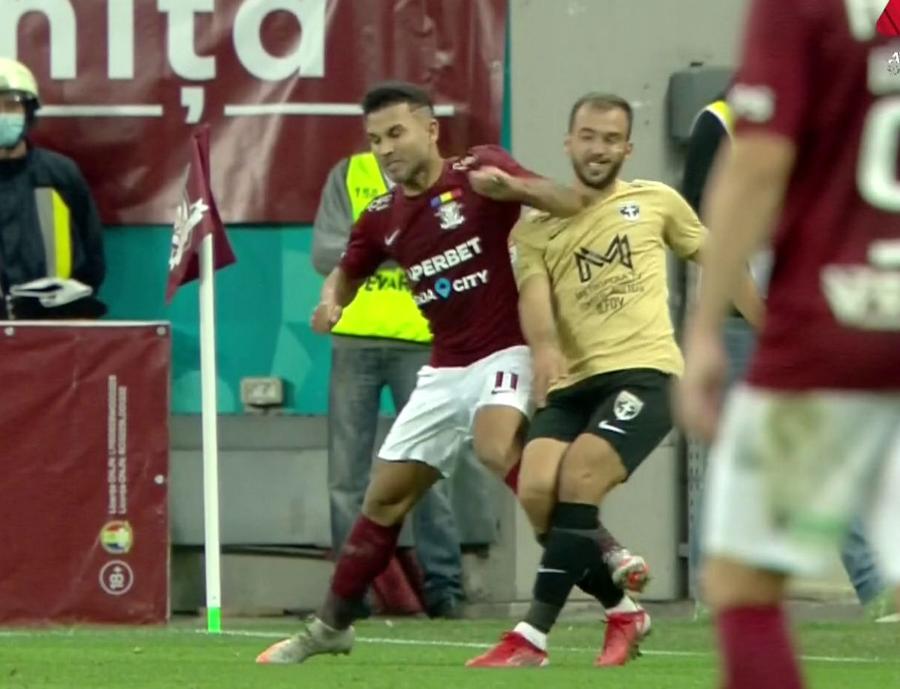FOTO: Captură @look Sport Prestație dezastruoasă a lui Andrei Antonie, în Rapid - FC Voluntari: „Intră în istorie!”