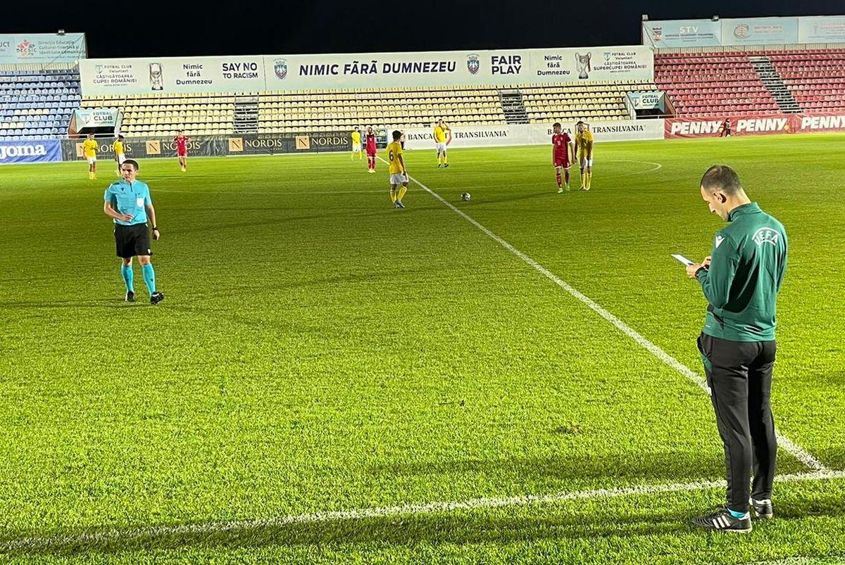 România U19 - Lituania U19, calificări Turul de Elită - 24 septembrie 2022 (meci + probleme cu instalația de nocturnă)