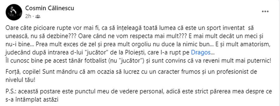 Valentin Țicu e atacat de oficialii lui Hermannstadt: „Să meargă la prășit! Suspendare pe viață pentru că l-a rupt pe Dragoș!”