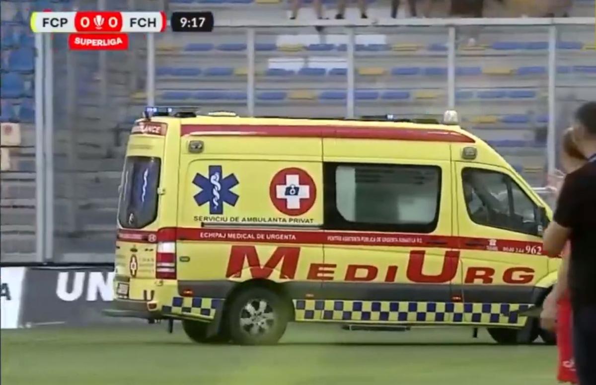 Accidentarea suferită de Dragoș Iancu în Petrolul - Hermannstadt