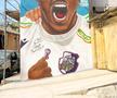 Brazilianul de la FC Argeș a ajuns idol în orașul natal! A fost pictat pe o clădire