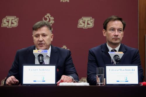 Președintele PZPN, Cezary Kulesza, și secretarul general Lukasz Wachowski