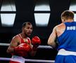 Radoslav Rosenov (roșu) - Andrei Gavae (albastru), optimile de finală ale categoriei 60 kg, Campionatele Europene de Box - Sofia 2026. Foto: Sportal.bg