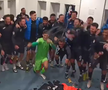 CS Universitatea Craiova - Academica Clinceni 0-1. La finalul partidei de pe „Ion Oblemenco”, ilfovenii au pornit fiesta în vestiar.
