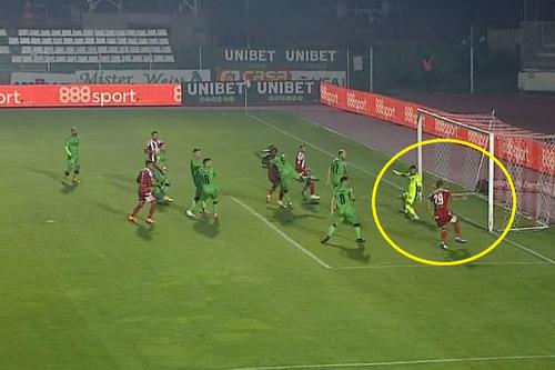 Sepsi - Dinamo, ultimul meci al zilei din Liga 1, a debutat într-un ritm alert. Captură TV Telekom Sport
