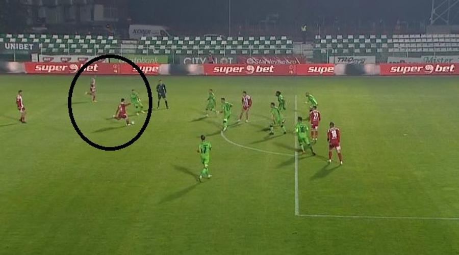 foto: captură TV Telekom Sport Sepsi - Dinamo. VIDEO „Câinii”, răpuși de un eurogol » Cum a înscris Achahbar