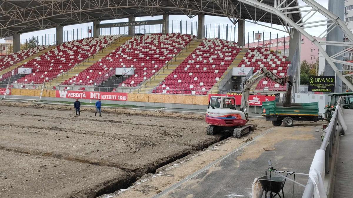 Înlocuire gazon arena Francisc Neuman - Arad