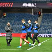 Daniel Popa, Vali Cretu și Pantiru, înainte de Rangers - FCSB/ foto Cristi Preda (GSP)