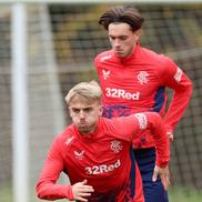 Antrenament lui Rangers înaintea partidei cu FCSB din Europa League. Foto: Rangers FC