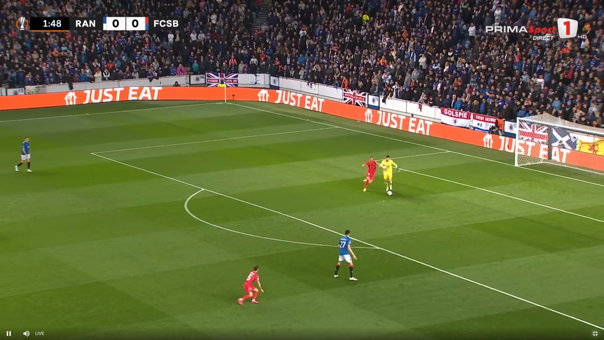 Gol anulat pentru FCSB cu Rangers