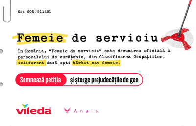 Curățenia nu are gen. VILEDA și Asociația ANAIS lansează campania „911201”