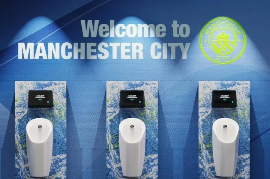 Pisoarele S din baza de antrenament a lui Manchester City / Foto: Kamleon Pisoare inteligente » Cum monitorizează acum cluburile hidratarea jucătorilor: „Ne permite o reacție imediată”
