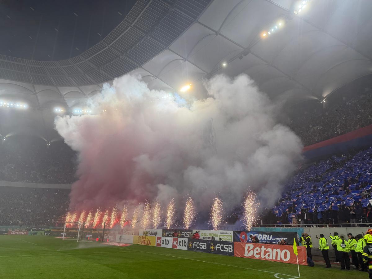 FCSB - Rapid, imagini de atmosferă, scenografie, bannere