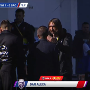 Dan Alexa, eliminat în Poli Timișoara - FC Bacău // foto: captură Prima Sport