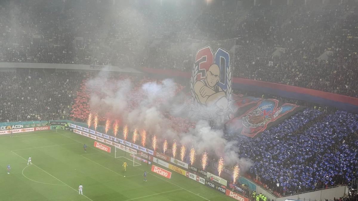FCSB - Rapid, imagini de atmosferă, scenografie, bannere