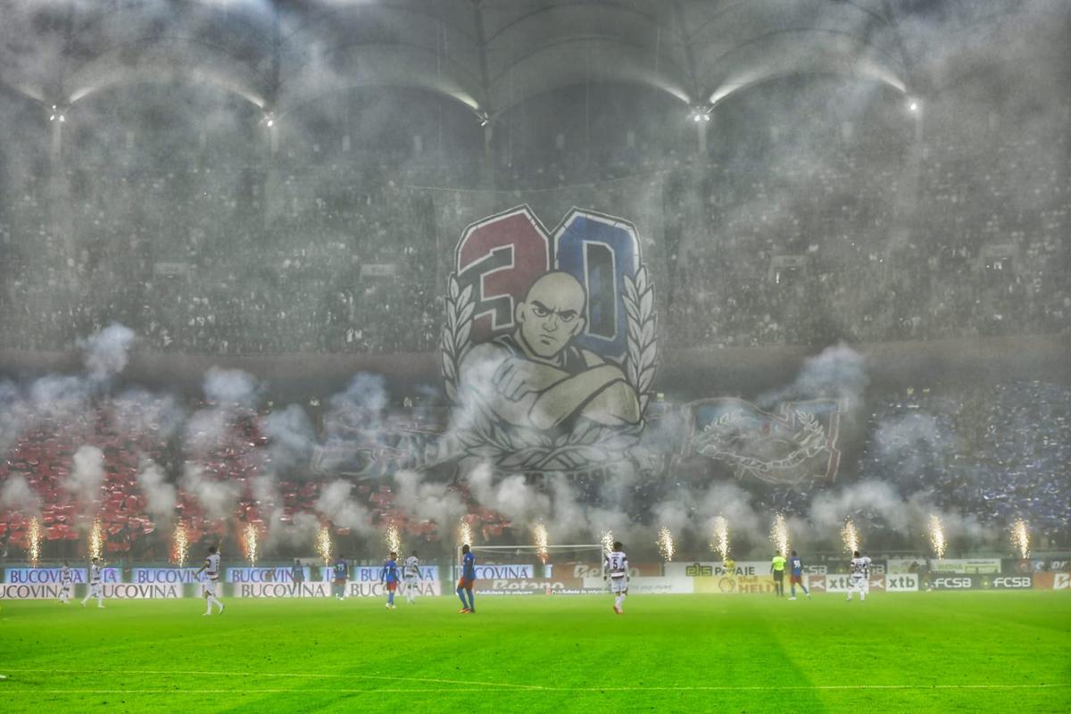 FCSB - Rapid, imagini de atmosferă, scenografie, bannere