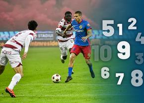 Notele GSP la FCSB - Rapid! 9 pentru doi roș-albaștri, Pancu și alți 7 jucători nu au trecut clasa: „L-a subordonat! Nicio reacție, la pământ”